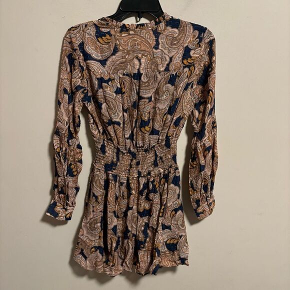 Intermix Silk Dorinda Smocked Mini Floral Dress- Size 0 - Picture 5 of 8